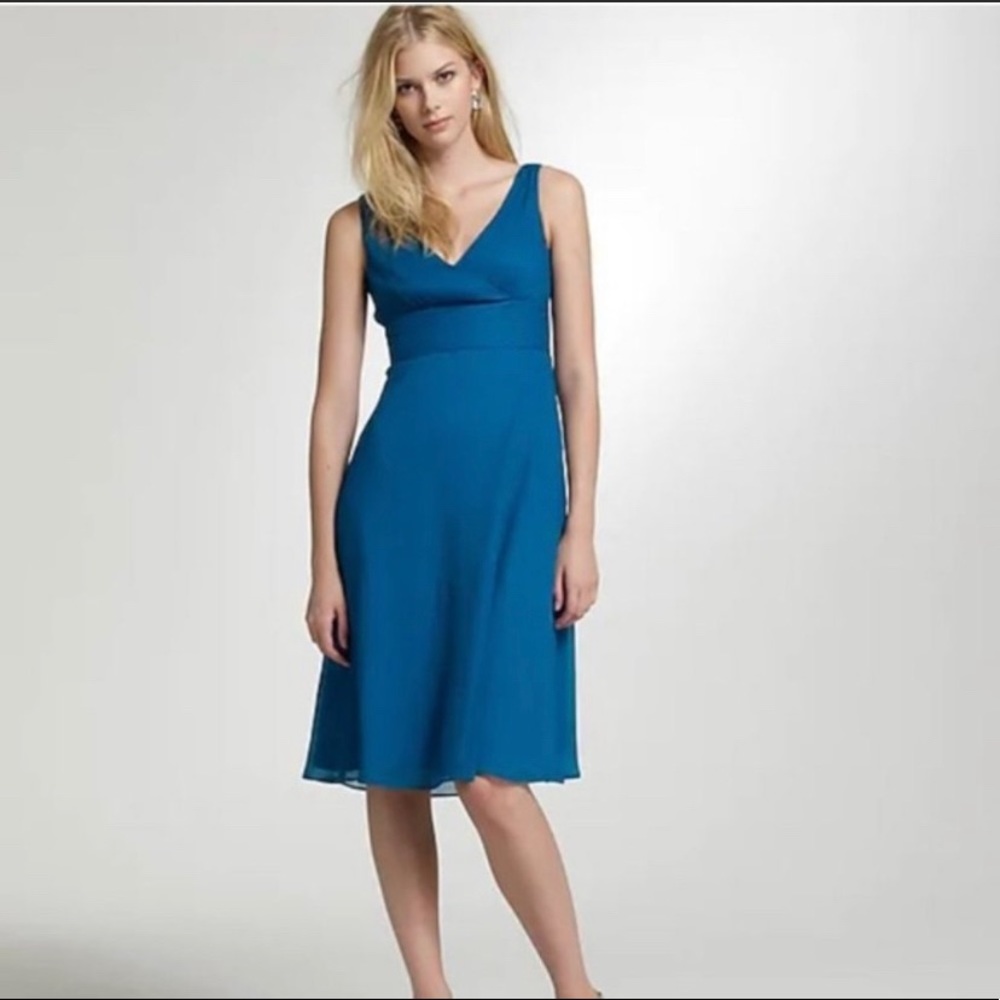 NWT - J. Crew Sophia light blue silk dress size 2.